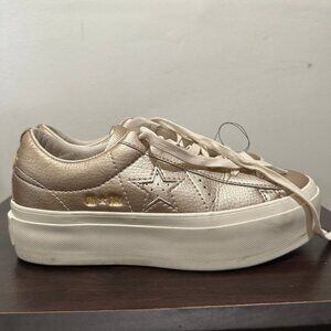 Converse One Star Platform 'Ox Gold' Egret Shoes Size Women's 5.5 Pre-Owned